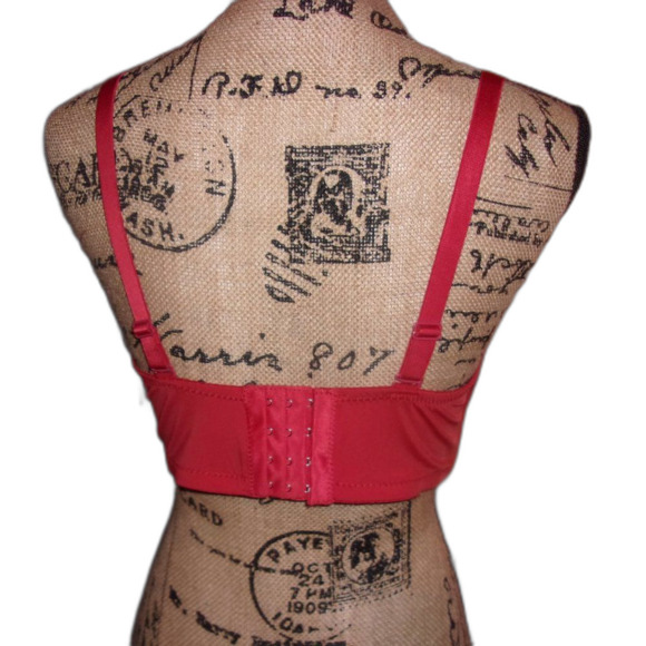 Youmita 40DDD Red Floral Lace Bra NWT - Picture 11 of 12
